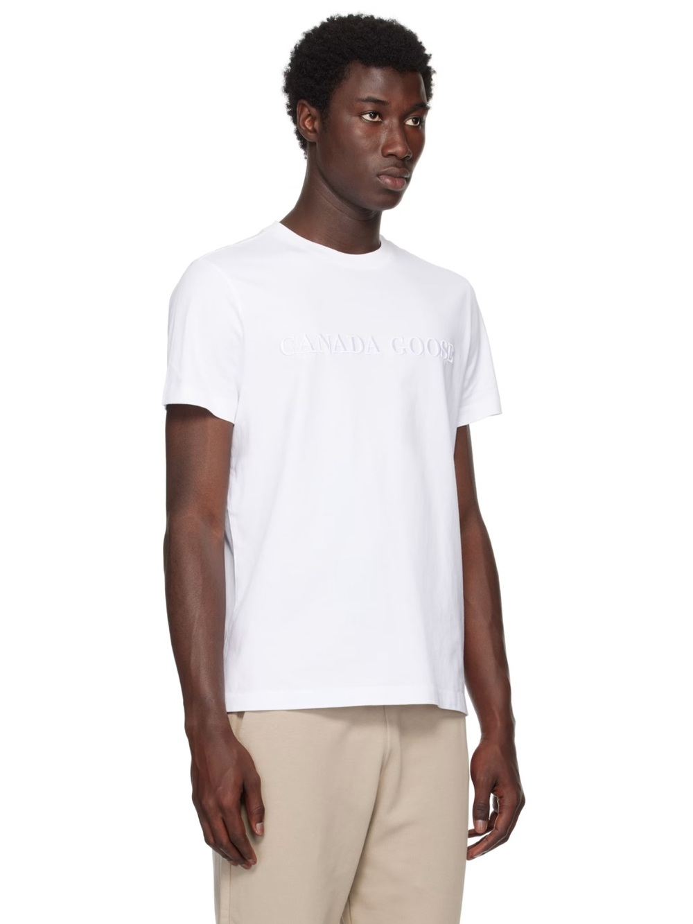 CANADA GOOSE Classic White Emerson Crewneck Soft T-Shirt Top Men’s Size XL